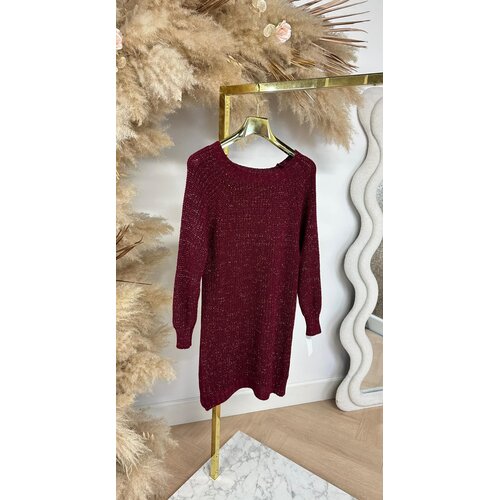 KIRA SPARKLING LONG SWEAT BORDEAUX