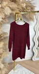 KIRA SPARKLING LONG SWEAT BORDEAUX