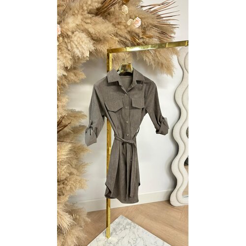 CORDUROY DRESS TAUPE