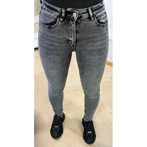 SKINNY HIGH WAISTED JEANS 5377-17 GREY
