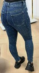 ALL OVER DIAMOND JEANS 967-2 DARKBLUE