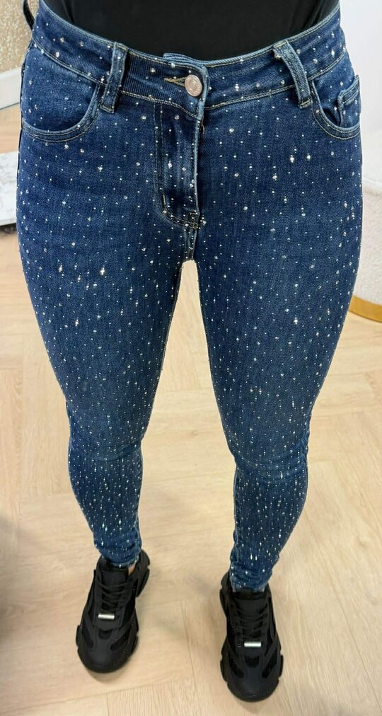 ALL OVER DIAMOND JEANS 967-2 DARKBLUE