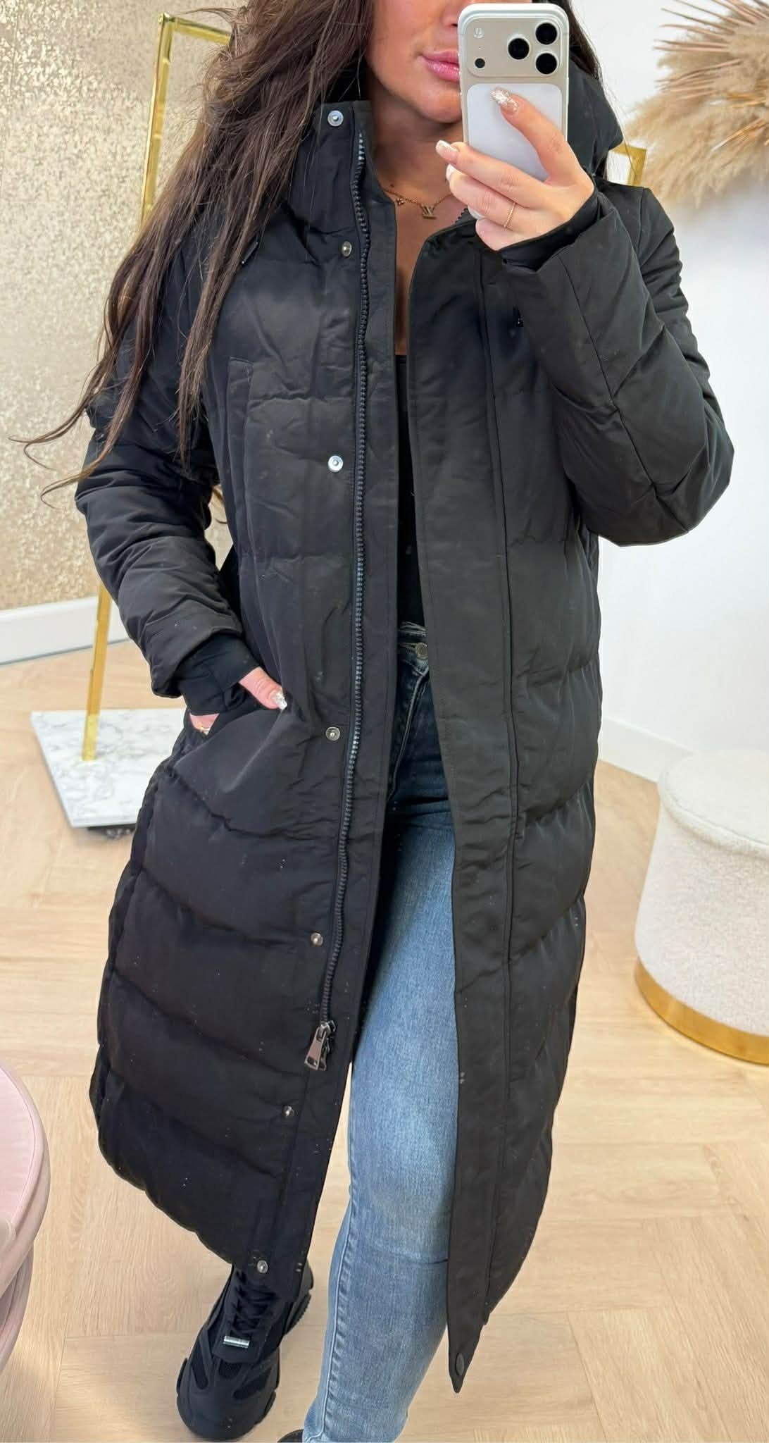LOTTE LONG WINTERJACKET 7608 BLACK