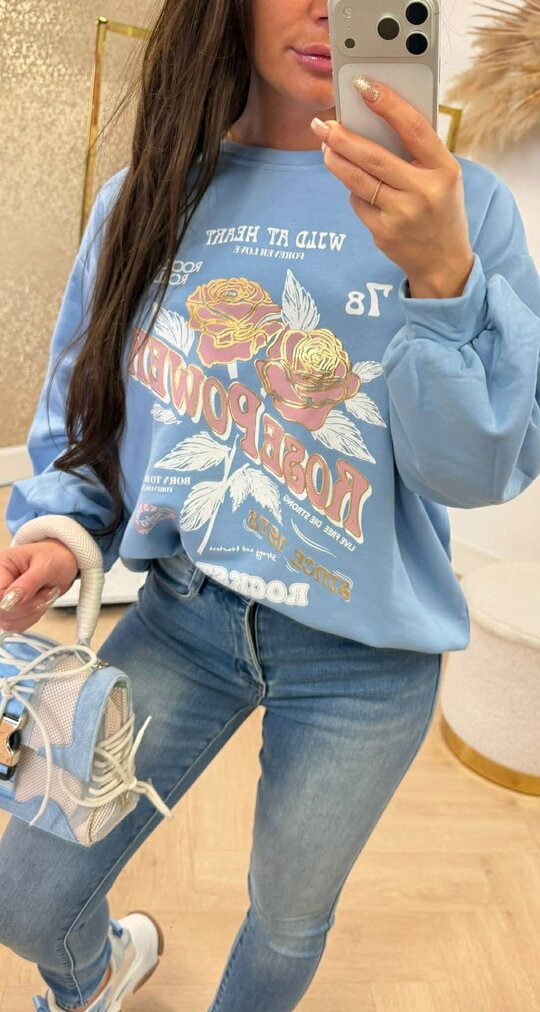ROSE POWER SWEAT 801754 BLUE