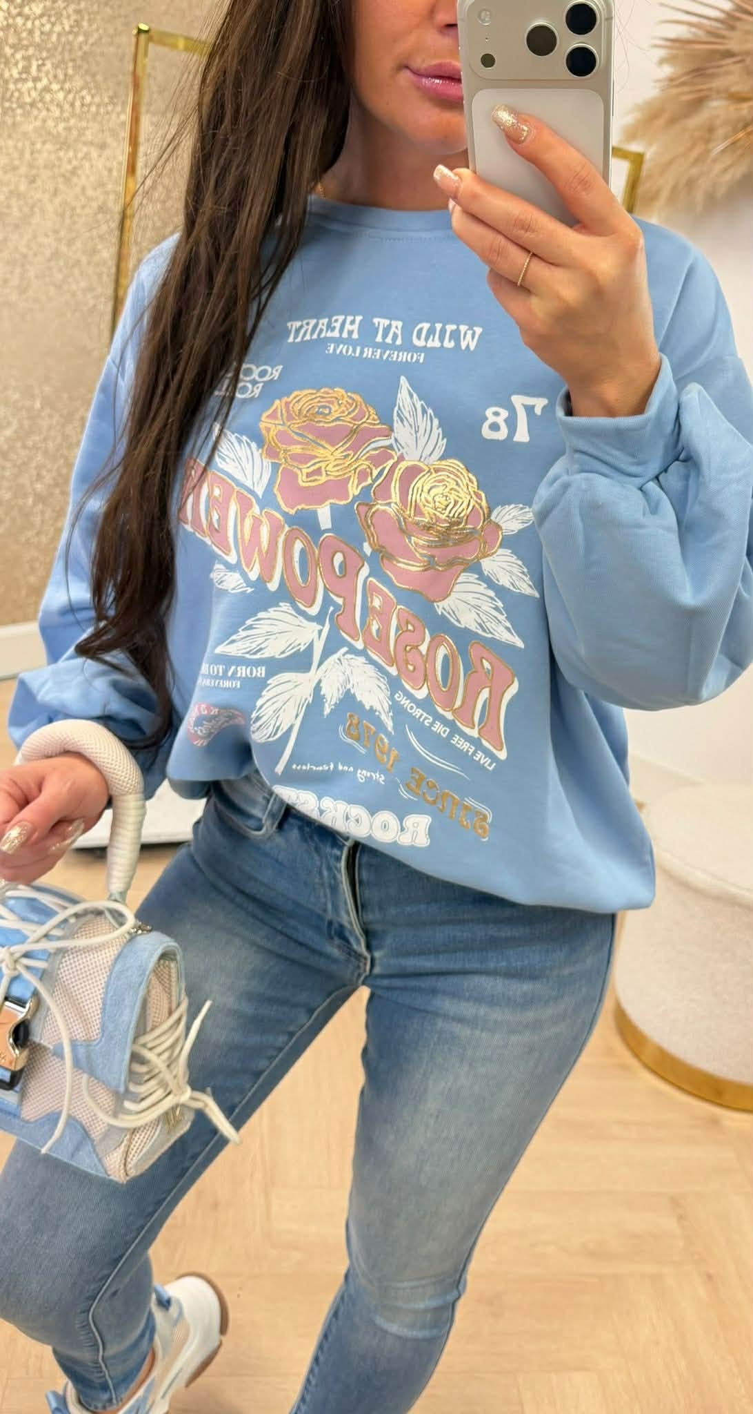 ROSE POWER SWEAT 801754 BLUE