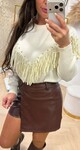 FRINGE STUDS SWEAT 1022 CREME