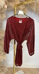 ALL OVER SEQUIN LUS DRESS BORDEAUX