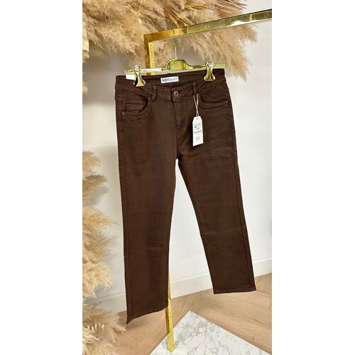 STRETCH STRAIGHT LEG JEANS K881-1-26 CHOCO