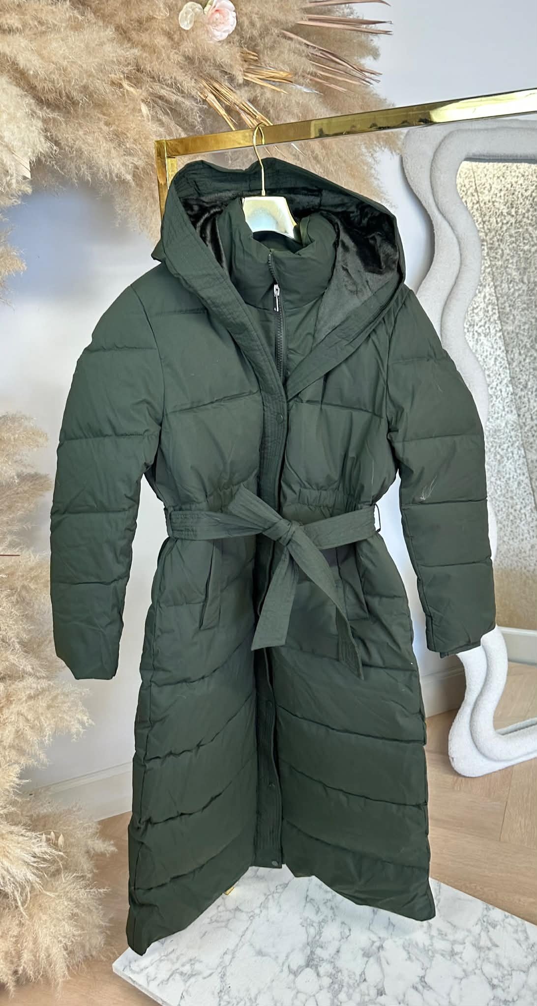 LUS PUFFER LONG WINTERJACKET 2408 ARMYGREEN