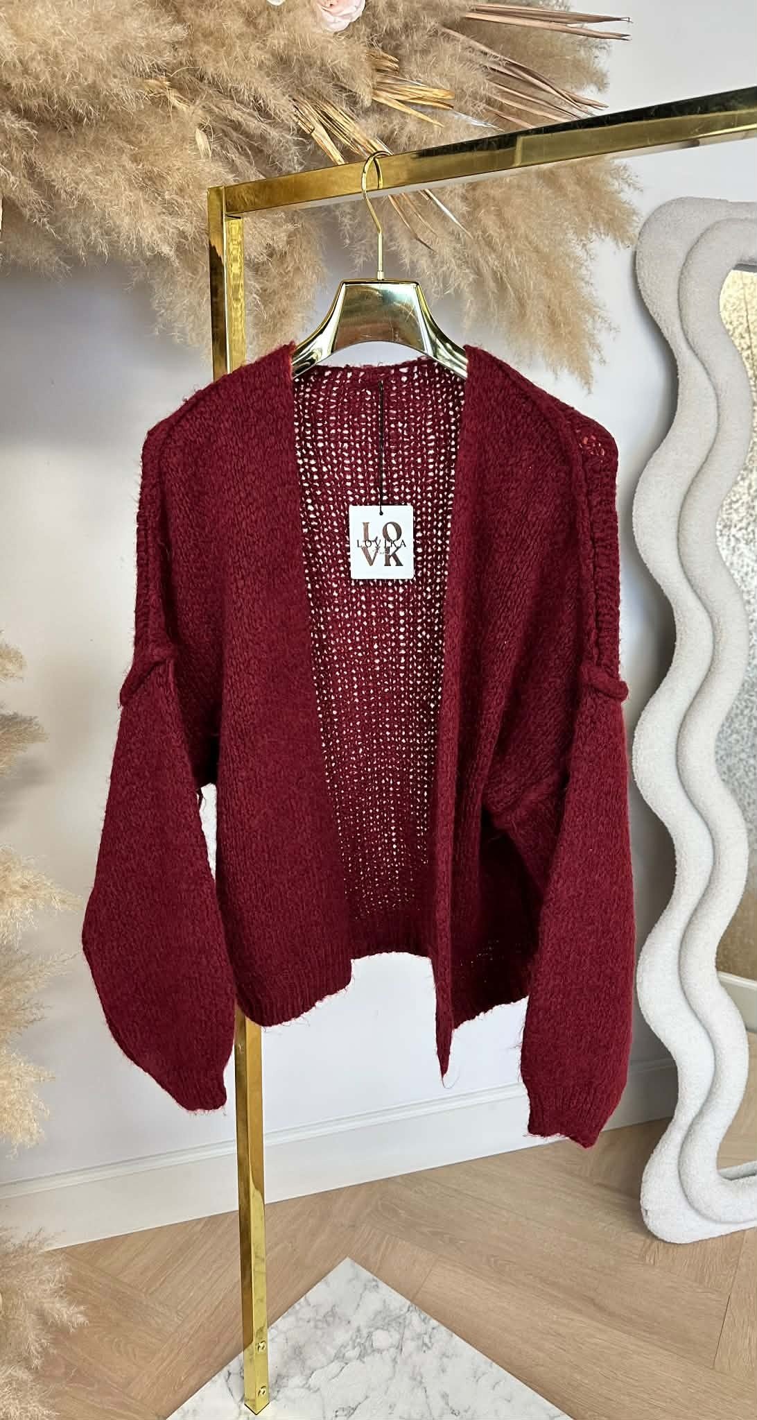 LOUISE KNITTED VEST BORDEAUX