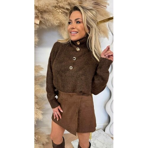 BUTTON GOLDY SWEAT P088 CHOCO BUTTON GOLDY SWEAT P088 CHOCO