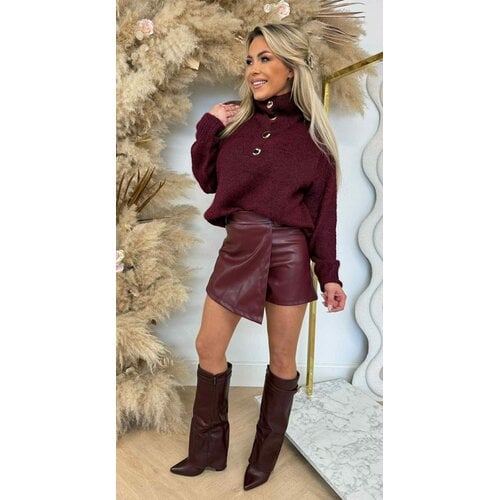 BUTTON GOLDY SWEAT P088 WINE BUTTON GOLDY SWEAT P088 WINE