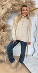 BUTTON GOLDY SWEAT P088 BEIGE
