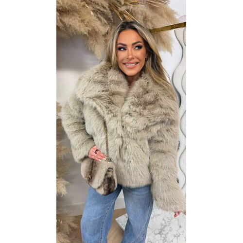 FAUX FUR JACKET 281 BEIGE