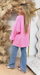 OVERSIZED KNITTED SWEAT NEONPINK OVERSIZED KNITTED SWEAT NEONPINK