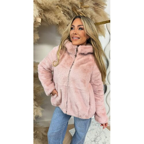 VEGAN FUR JACKET 8807 PINK