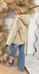 VEGAN FUR JACKET 8807 BEIGE VEGAN FUR JACKET 8807 BEIGE