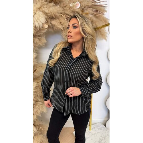 STRIPE KNOOP BLOUSE BLACK STRIPE KNOOP BLOUSE BLACK