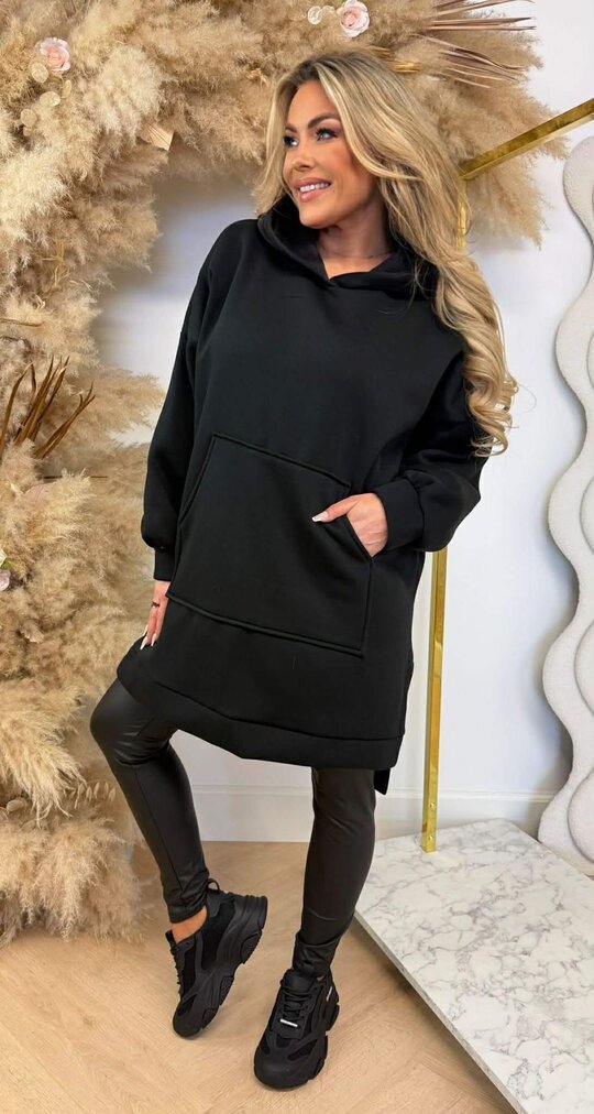 OVERSIZED HOODIE SWEAT BLACK OVERSIZED HOODIE SWEAT BLACK