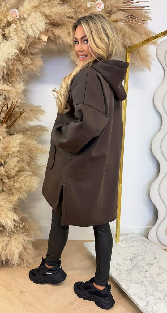 OVERSIZED HOODIE SWEAT CHOCO OVERSIZED HOODIE SWEAT CHOCO