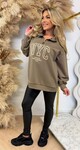 DEPPER EAST ZIP SWEAT TAUPE DEPPER EAST ZIP SWEAT TAUPE