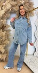 DIAMOND OVERSIZED FIT DENIM BLOUSE 8719-8 DENIMBLUE DIAMOND OVERSIZED FIT DENIM BLOUSE 8719-8 DENIMBLUE