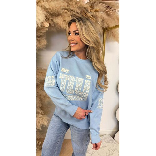 NY FLOWER PRINT SWEAT 3831395 ICEBLUE NY FLOWER PRINT SWEAT 3831395 ICEBLUE