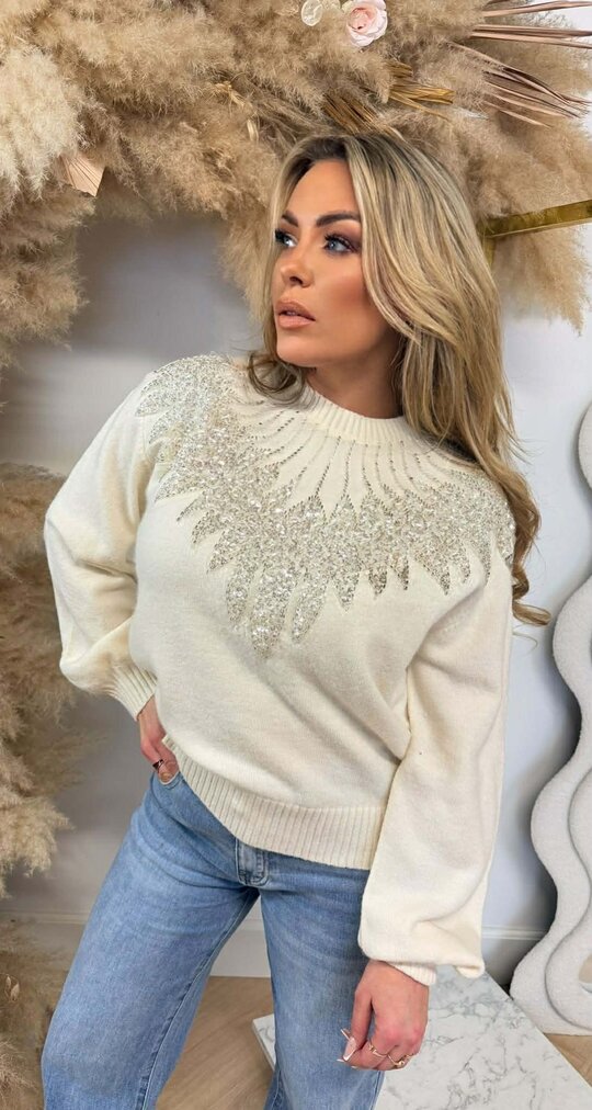 LUXURY GLITZ SWEAT 226 BEIGE