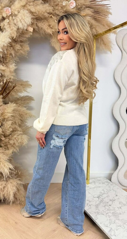 LUXURY GLITZ SWEAT 226 BEIGE