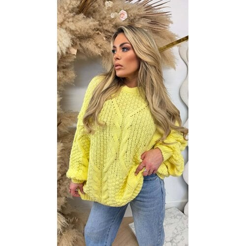 OVERSIZED KNITTED SWEAT YELLOW