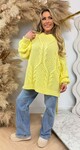 OVERSIZED KNITTED SWEAT YELLOW
