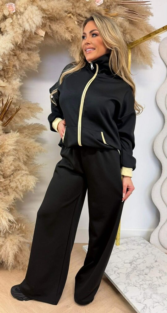 ROOS TWO PIECE ZIP SET BLACK