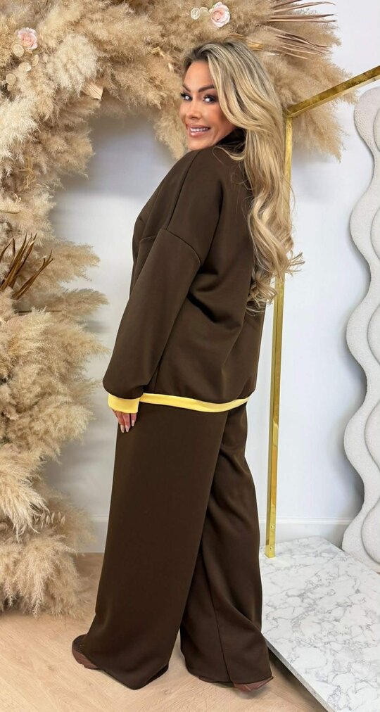 ROOS TWO PIECE ZIP SET CHOCO