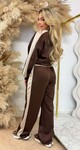 VIRAL ZIP TWEEKLEURIGE SET BEIGE/CHOCO