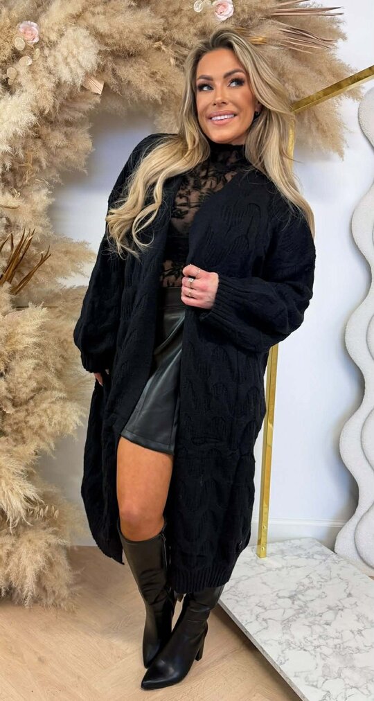 WINTER LONG VEST 5683 BLACK