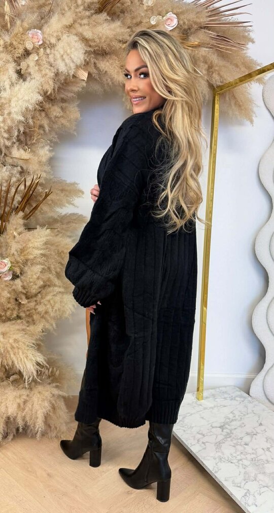 WINTER LONG VEST 5683 BLACK