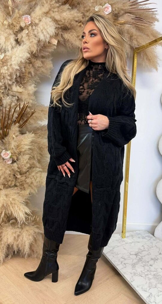 WINTER LONG VEST 5683 BLACK