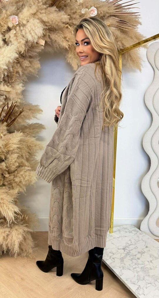 WINTER LONG VEST 5683 TAUPE