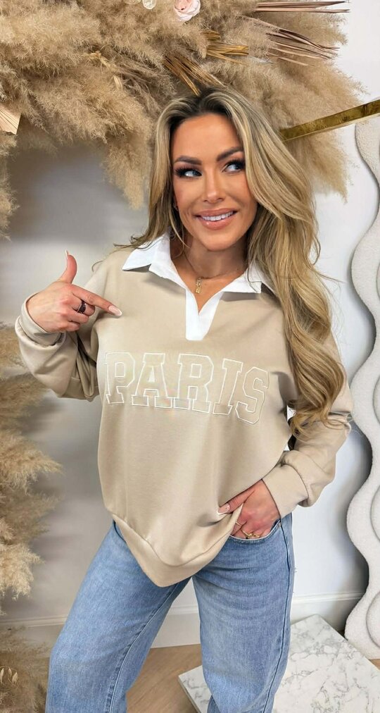 PARIS KRAAG SWEAT BEIGE