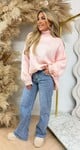 NINE OVERSIZED STIKSEL SWEAT PEACH