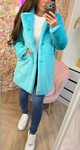 ACTIE FAKE FUR COAT 995 AQUA