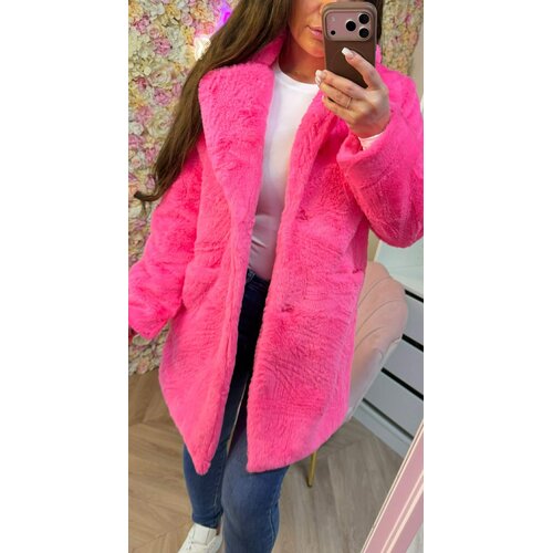 ACTIE FAKE FUR COAT 995 NEON FUCHSIA