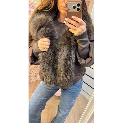 CHERRY CROPPED WINTERJACKET 16163 CHOCO