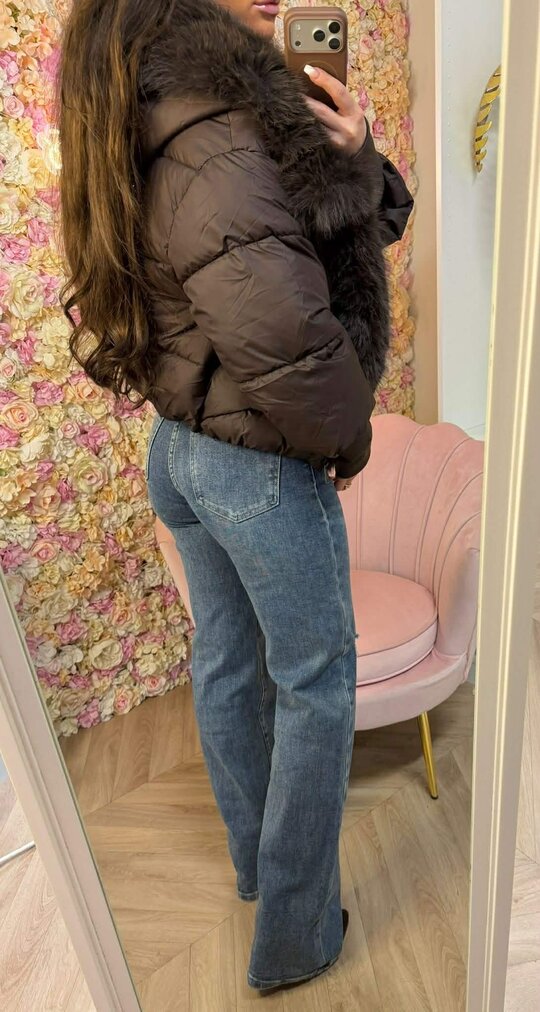 CHERRY CROPPED WINTERJACKET 16163 CHOCO CHERRY CROPPED WINTERJACKET 16163 CHOCO