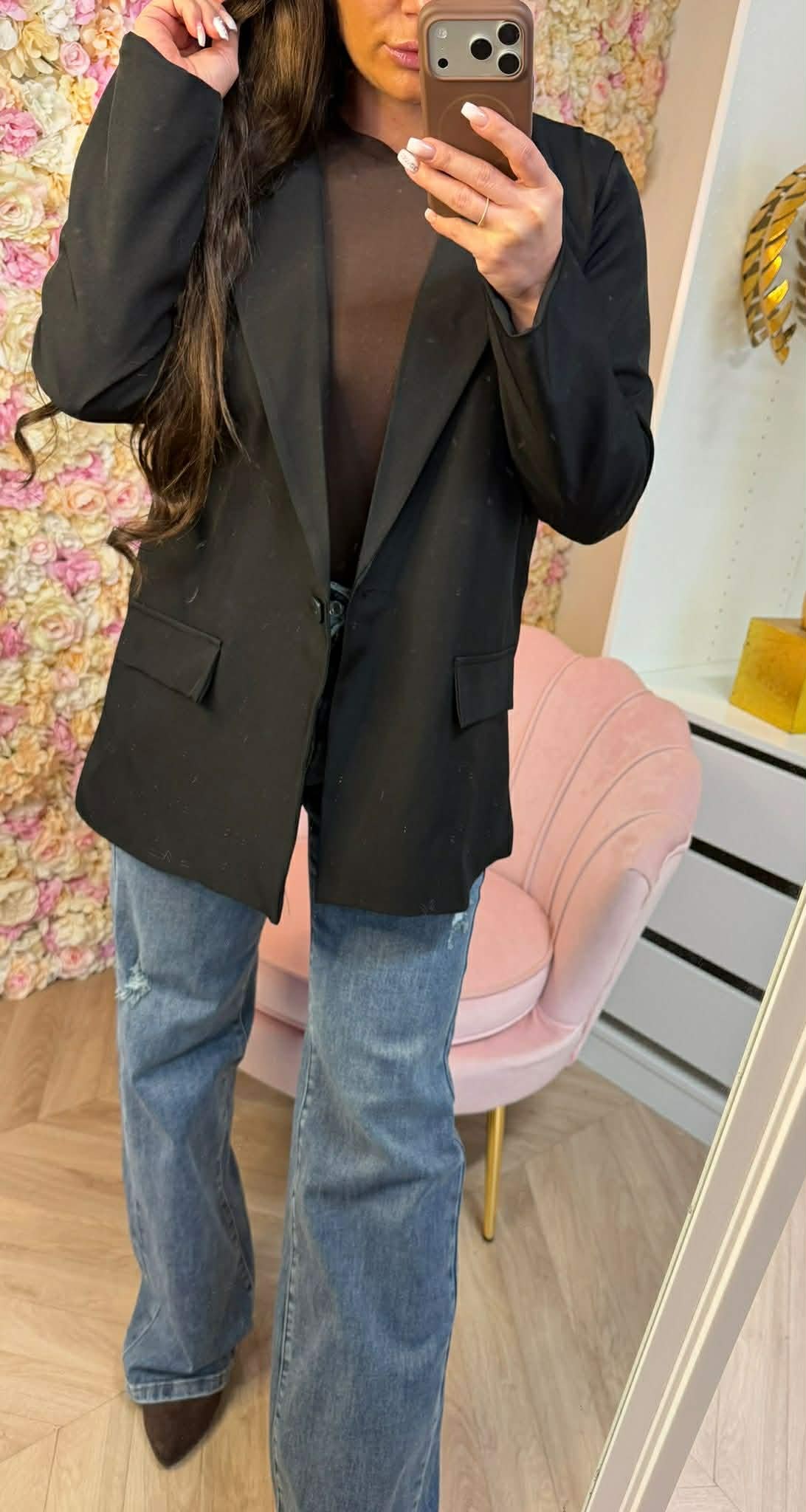 FLORA MOUW BLAZER BLACK