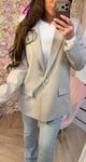 FLORA MOUW BLAZER TAUPE FLORA MOUW BLAZER TAUPE