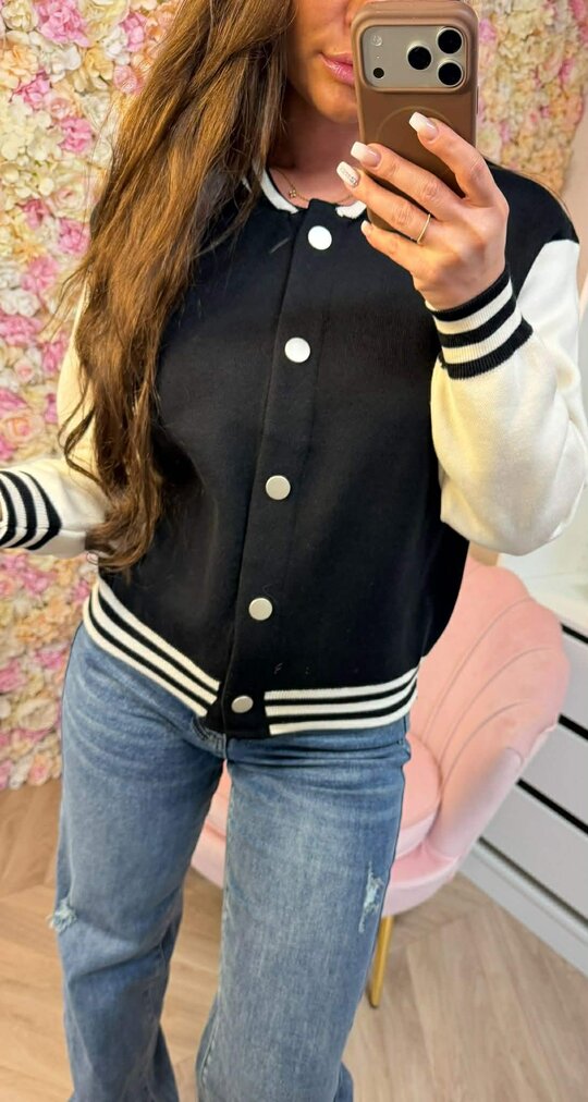 BASEBALL VESTJE 10509 BLACK BASEBALL VESTJE 10509 BLACK