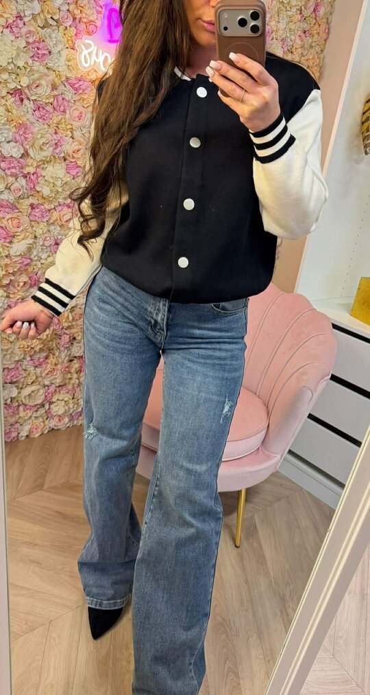 BASEBALL VESTJE 10509 BLACK BASEBALL VESTJE 10509 BLACK