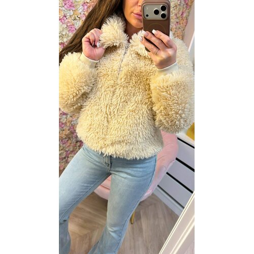 SHEEP VEGAN FUR JACKET 8799 BEIGE