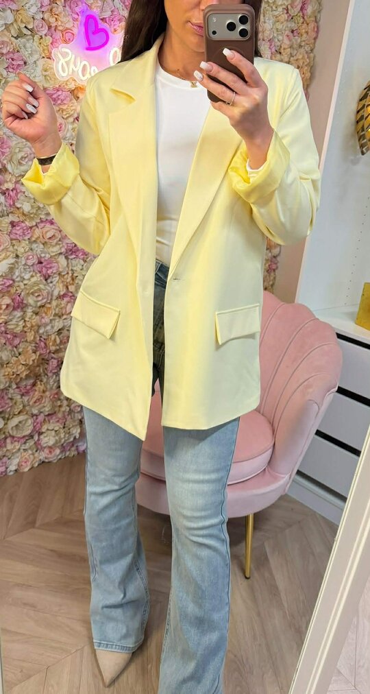 FLORA MOUW BLAZER YELLOW FLORA MOUW BLAZER YELLOW
